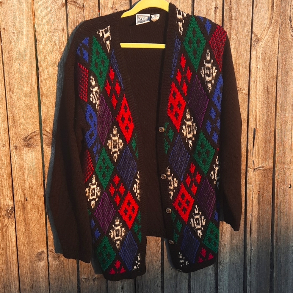 Original Russ Sport Company M Acrylic Cardigan Sweater